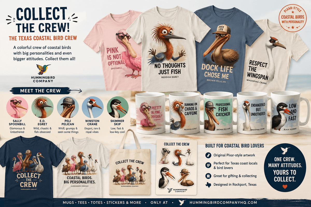 Collect the Coastal Crew — shirts, mugs, and more