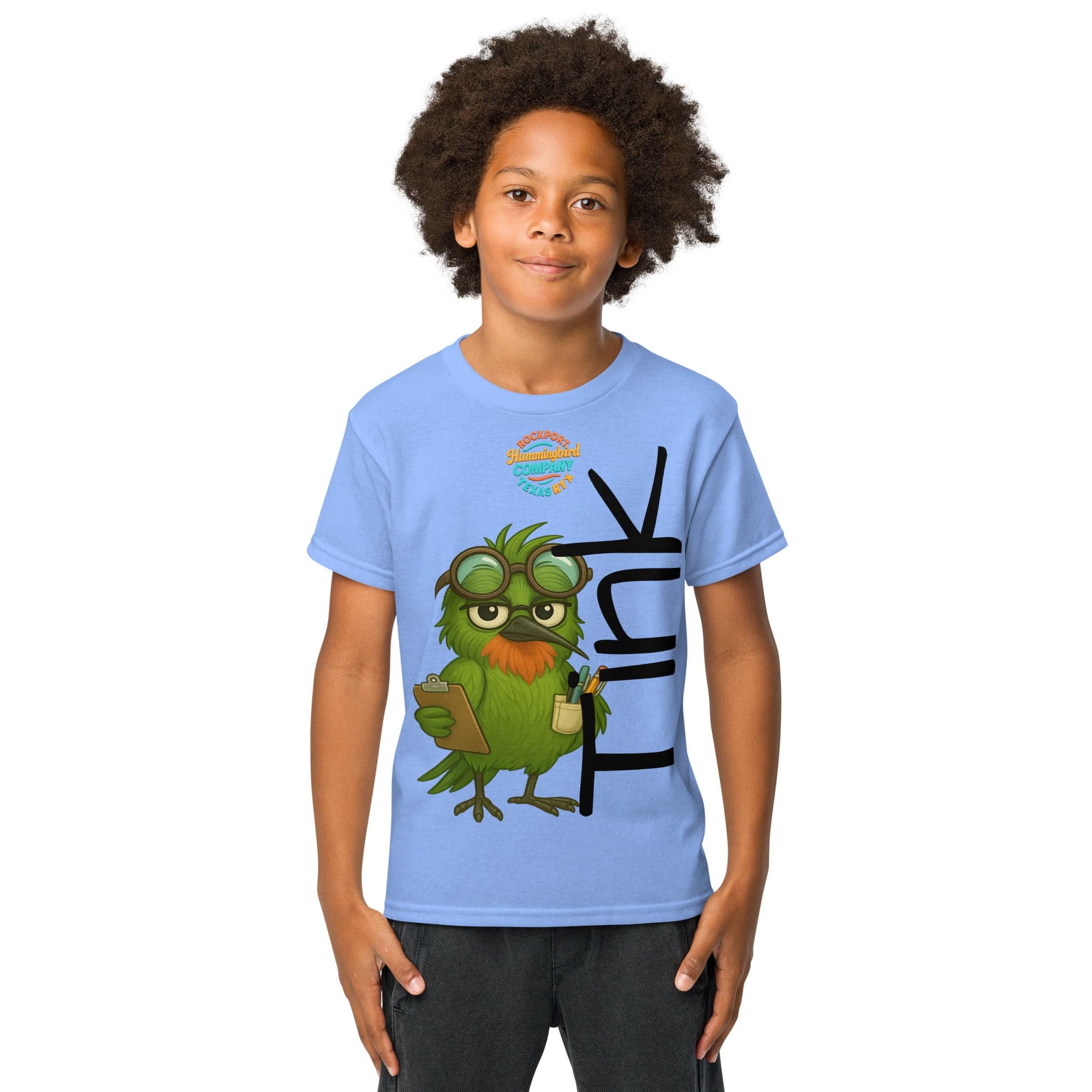 Kids-TINK  Tee – Brainy Bird On a Mission