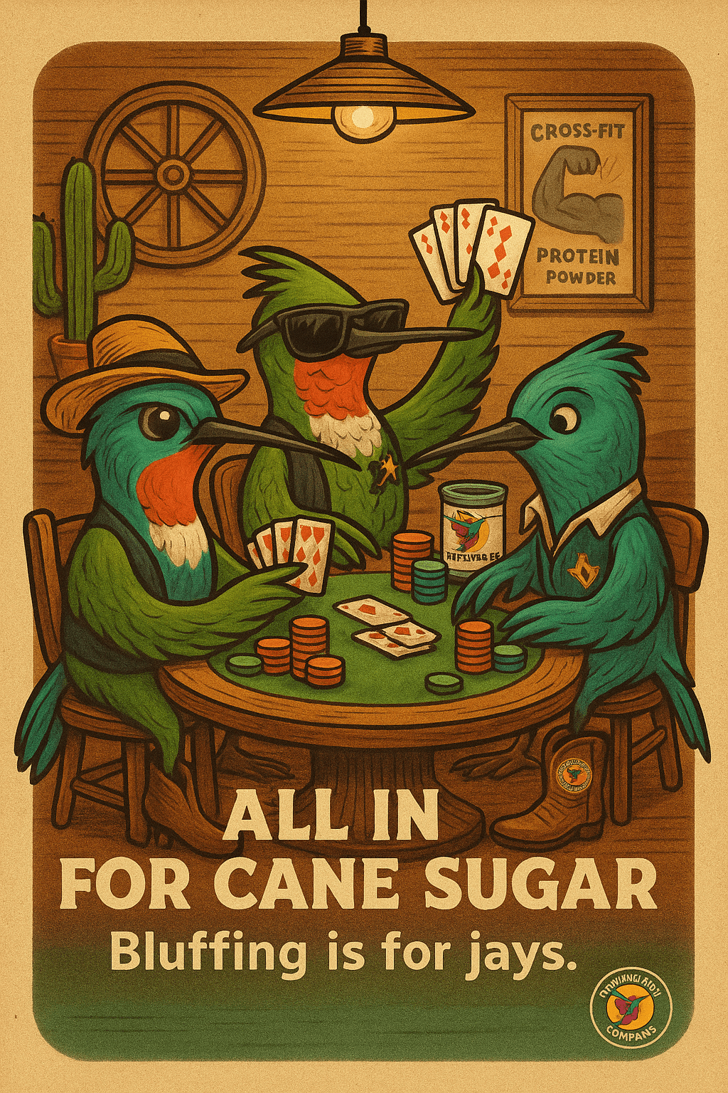 Postcard-"Poker Night"