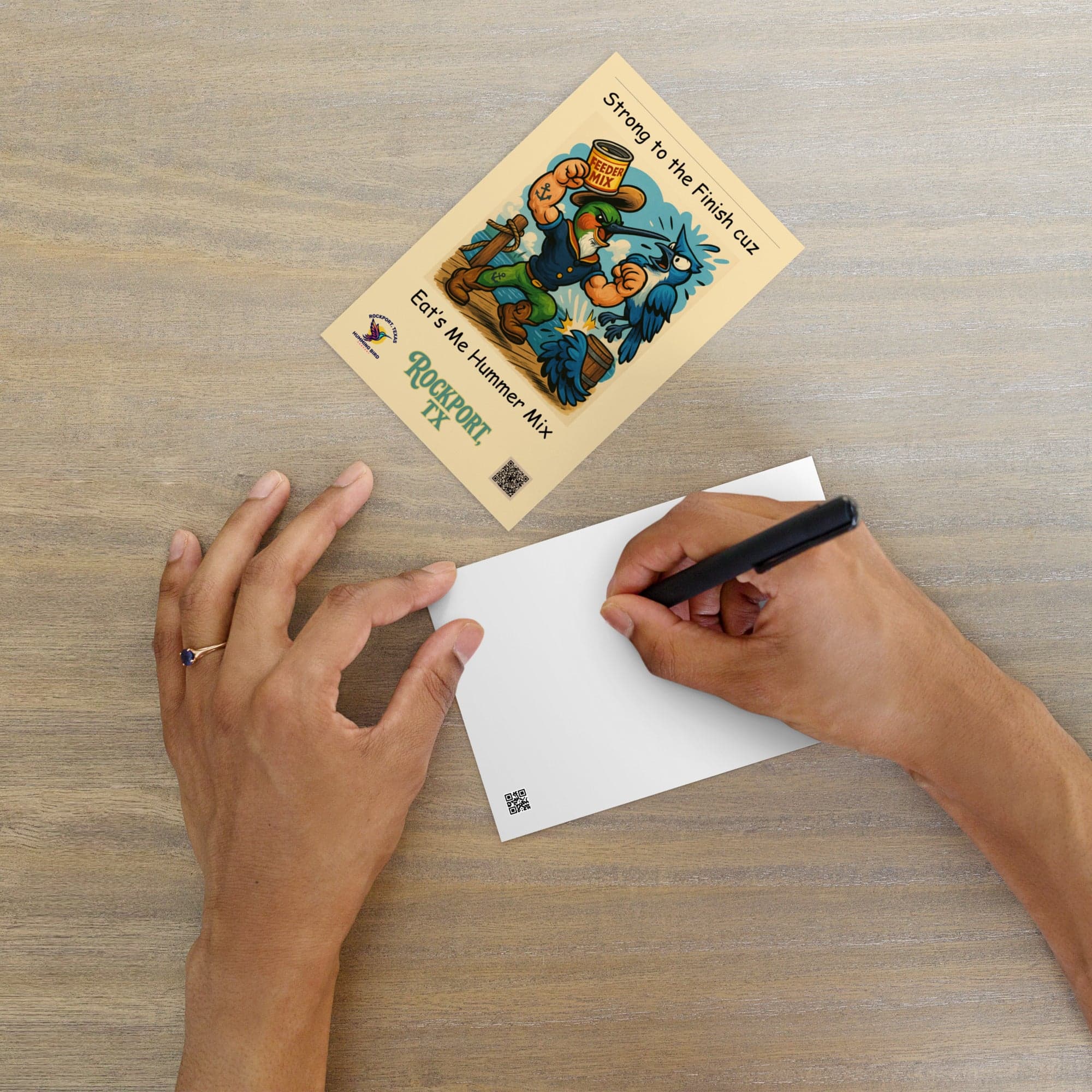 Postcard-"Strong to the Finish"