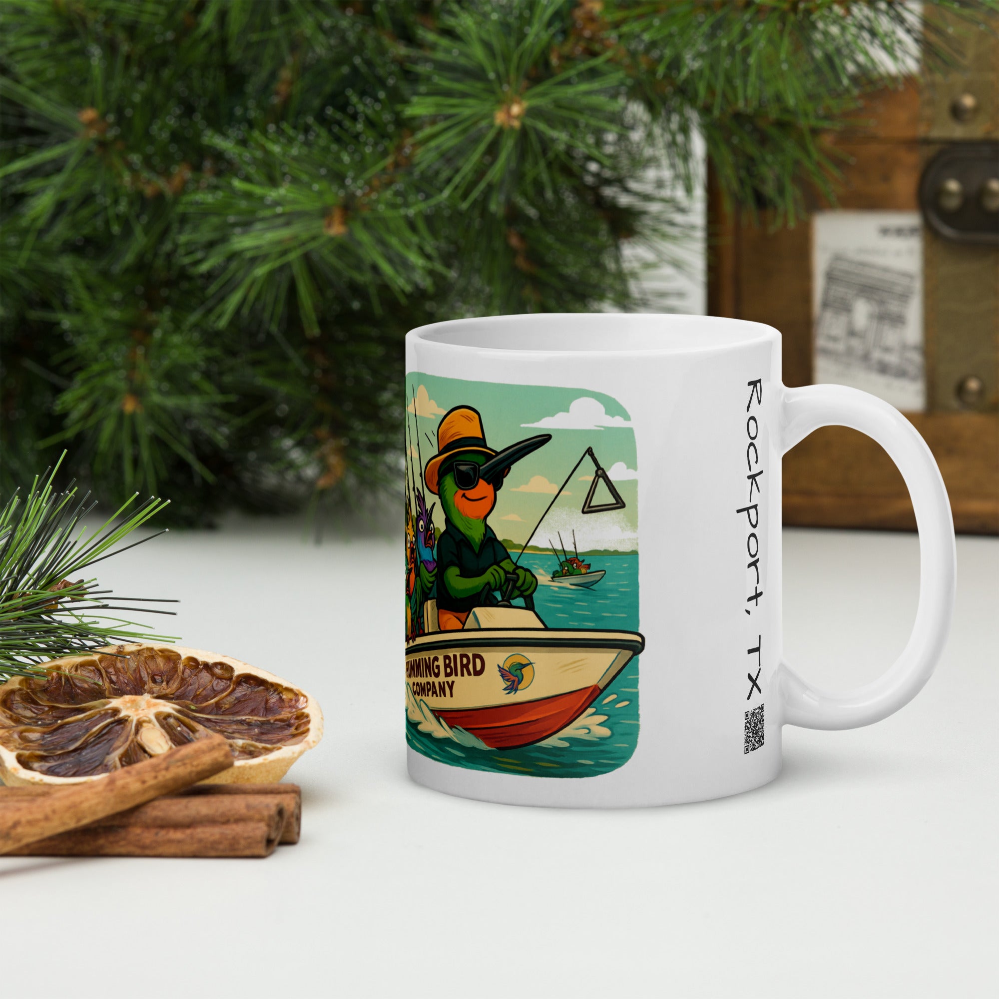 Mug - Huey “Early Bird Gets the Hole” – Fishing Guide Edition